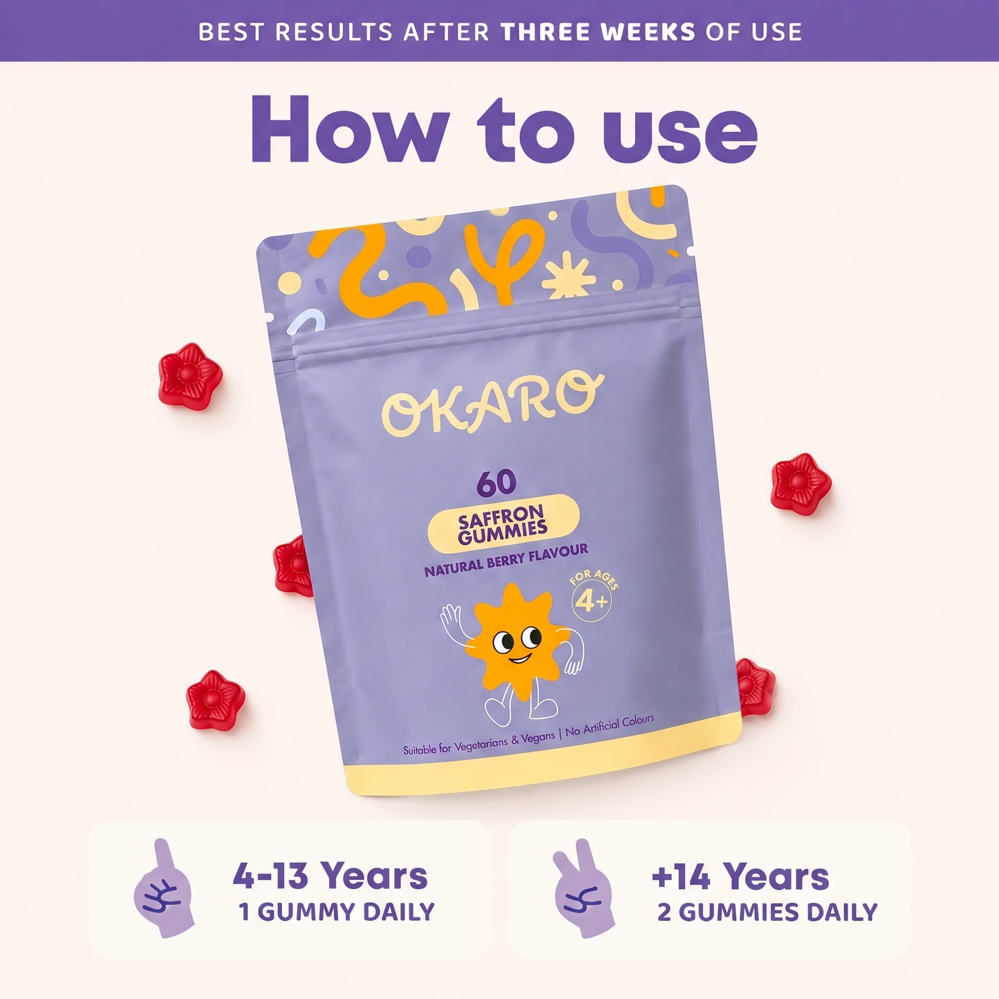 Okaro™ Saffron Daily Gummies