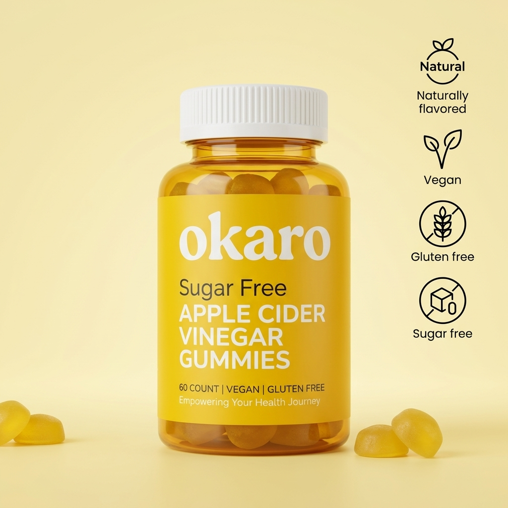 Okaro Sugar Free Apple Cider Vinegar Gummies